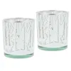 Candle Holders 2 Pcs Taper Candles Christmas Glass Decoration Tealight Desktop Home Decorations