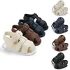 Baby Summer Sandales pendant 018 mois Boy Girl Slippers Toddler Kids Nursery School First Walkers Pu Leather Shoes 240329