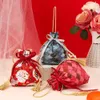 Koreanische Leinwand Festliche Sakura F. Drawschnell -Bag Ribb Bug Sugar Bag Lucky Katze Hochzeit große Kapazität Handtasche T7fg#