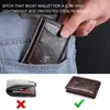 bullcaptain Credit Card Holder Men Wallet RFID Blocking Protected Aluminium Box Leather Wallets with Mey Clip Card holder F2hV#