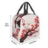 Sac à déjeuner isolé de Style japonais en fleurs de cerisier pour femmes Sakura Floral Frs refroidisseur boîte à déjeuner thermique bureau pique-nique voyage X9D7 #