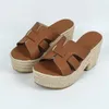 Dress Shoes Sorphio 2024 Brand High Chunky Heeled Women's Sandals Esparille Platform Wedges Slip-on Open Toed Summer Casual Comfy Mules