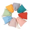 50pcs/lot 7x9cm Unisex Cott Fabric Grocery Pouches Jewelry Display Storage Bags Drawstring Gift Bag Wedding Party Decor Bag 258e#