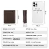 Contact's Véritable Cuir Rétro Portefeuilles Courts pour Hommes RFID Trifold Porte-Cartes Zipper Porte-Monnaie Mey Clips Mâle Mini Portefeuilles h4sF #