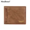 Retro Men's Wallet Busin ID Card Holders Purse Small Leather Card Plånböcker Korta bifold plånbok för män Slim Pures Male Wallet V0OM#