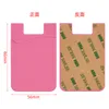 8.6cm Double Pocket Elastic Stretch Silice Cell Phe ID Credit Card Holder Sticker Universal Wallet Case Card Holder M6xO#