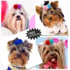 Dog Apparel Pets Dogs Cats Solid Pompoms Hair Bow Cute Bows Girl Puppy Rubber Accessories Care Supplies