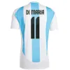 Fußballtrikots Argentina 3 Star Messis 24 25 Fans Spieler Version Allister Dybala di Maria Martinez de Paul Maradona Kinderkinder Kit Männer Frauen Fußballhemd