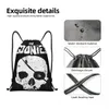 The Goies Skull Logo Zaino con coulisse Borsa sportiva da palestra Borsa a tracolla per esercizi 94py #