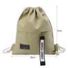 Canvas Storage School Gym Drawring Bag Pack Rucksack Backpack Pouch Drop Ship 7320#