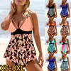 Två stycken Set Tankini Female Monokini Summer Design Printing Bathing Swimewear Women Beachwear Sexig Fashion Swimsuit 240321