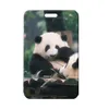 Draagbare Dier Panda Huahua Id-kaarthouder Plastic Kleine Portemonnee Mobiele Phe Terug Sticker Mouw Y1Sx #