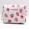 pu Waterproof Cosmetic Bag Large Capacity Portable Toiletry Bag Travel Storage Bag Makeup Pouch Creative Pink Strawberry Series k68I#