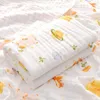 Blankets Baby Blanket Keep Body Dry Cotton Cartoon Printed Thin Born Swaddling Cloth