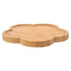 Decorative Figurines Tray Tableware Pastry Plate Confectionery Food Holder Storage Bamboo Cookie Jewelry
