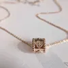 Merk originaliteit van Seiko caleidoscoop ketting verguld met 18K rosé goud licht luxe en onderscheidende diamanten set stalen afdichtingskraagketen voor vrouwen sieraden