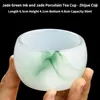 Tassen Untertassen 1 stücke Kleine Jade Porzellan Teetasse Smaragdgrün Set Schöne Tinte Stil Teetassen Becher Für Chinesische Hohe Qualität