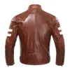 Jaqueta de vestuário de motocicleta manter quente couro vintage interior destacável roupas de motociclista embutido protetor ce M-XXL