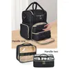 Storage Bags 2 Removable Nail Polish Bag Double Layer Multiple Sections Cosmetic Carry Case Protective Side Pocket