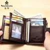 Manbang Brand Luxury Men's Genuine Leather Purse Licencia de conducir vertical First Capa Cow Wide Multi-Funti Bag J92x#