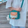 Drawstring japansk söt mini messenger väska kvinnlig sommar personlighet ljus liten fyrkantig axel duk