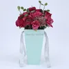 Presentförpackning 30st Pure Color Flower Paper Boxes With Handhold Hug Bucket Florist Packaging Box Party Packing Cardboard 15 27 9 cm