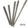 2pcs SDS Plus Drill Bit Set Electric Hammer Drill Bits Hole Saw Drilling For Granite Concrete Brick Wood Masonry Drilling Bits