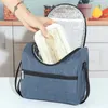 Großkapazität Square Thermal -Lunchbeutel tragbare Kühlerbeutel isolierte Lebensmittelbeutel für Arbeitsschule Picknick Bento -Taschen mit Reißverschluss 24a9#