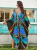 Cover-ups Kaftan Dress For Women Butterfly Maxi Caftans Easy Dry Soft Tunics Beachwear Robe Swimsuit Cover Up