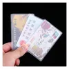 10pcs / lots imperméable transparent couverture de carte en PVC femmes hommes porte-carte étui pour protéger les cartes de crédit carte d'identité bancaire manchon F3qg #