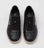 Słynna marka Lane Men Sneakers Buty skórzane ziarna nagie czarne trenerzy Człowiek komfortowy