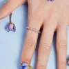 Кольца кластера Серебряное кольцо S925 Премиум цвета радуги с цирконом, инкрустация изысканных ювелирных изделий ручной работы