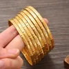 Bangle 68MM 24K Ethiopian Wave Dubai Trendy Wedding For Women Arab African Gold Color Bracelet Jewelry Middle East Gifts