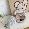 floral Quilting Cott Makeup Bag Women Zipper Cosmetic Organizer Female Cloth Handbag Box Shape Portable Toiletry Case For Girl U1Rl#