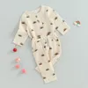 Zestawy odzieży maluch córeczka 2pcs stroje urodzone niemowlę kwiatowy pullover bluza