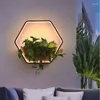 Lampada da parete per esterni impermeabili Ville Pareti esterne Cortili Piante verdi Giardini creativi in vaso Luci d'atmosfera a LED