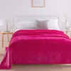 120x200 cm weich warmfarbene Farbe Koralle Fleece Decke Winterblattbetten -Brett -Sofa Knie Baby Flanelldecke für Bettdecke Couverture