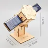 Wooden Solar Energy Satellite Model Kids Science Toy Technology Physics Assembly Bricks Learning Educational Toys for Children 240329