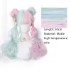 Perruques HOUYAN perruque synthétique cheveux bouclés longue vague frange féminine cosplay Lolita rose bleu perruque bicolore résistance à haute température