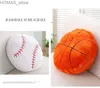 Kussen/decoratief kussen winter honkbal ronde pluche mat creatief voetbal pluche speelgoed y240401