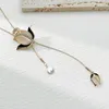 Pendant Necklaces Fashion Opal Tulip & Pendants For Women 2024 Trendy Long Necklace Collier Femme Female Chain Jewelry