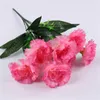 Decoratieve bloemen 1 Bunch 10 Head Fake Cannation Artificial Plastic Plants Home Party Decoratie Bruiloft Bridale accessoires