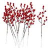 Fiori decorativi 12x fiori artificiali natalizi bacche rami steli forniture per