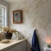 Flor Black Auto-adesivo Papel de parede Black Casca floral e adesivo de parede impermeável e decoração de casa removível para sala de estar