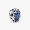 Galaxy Blue Star Murano Charm Pandoras 925 Sterling Silver Luxury Charm Set Armband Making Beaded Charms Designer Halsband Pendant Original Box Factory Wholesale