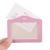 PU LEATHER ARBETE Namn Carto Card Holders Multi Colored ID Busin Exhibiti Card Sleeve Protective Shell Case Office Supplies S88Q#