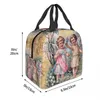 Viktorianischer Engel Vintage Rose Lunchbox Kühler Thermal Food Isolierte Lunchtasche Schule Kinder Student Tragbare Picknick Tragetaschen u83p #