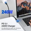 240W PD3.1 USB Type C tot C -kabel snellaaddraad voor iPhone 15 Plus Pro Max PS5 Switch Samsung MacBook 5A snellaadkabel