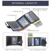 CEXIKA RFID BLOCKING PROTECTI Men Id Credit Bank Carte Bank Breft Wallet Leather Metal Aluminium Busin Creditcard Card Holder M25F #