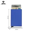 RFID Smart Wallet Card Metal Metal Thin Slim Men Women محافظ منبثقة منبثقة الحد الأدنى محفظة سوداء سوداء فاليت ويلس للرجال C9xn#